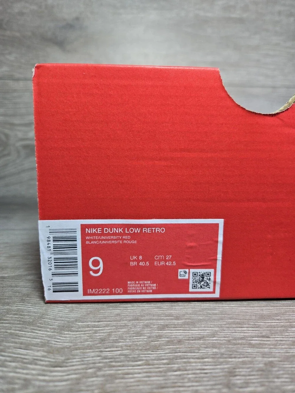 Nike Dunk Low Boston Red Sox Sneakers White / Blue / Red Mens Size 9 Brand New